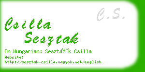 csilla sesztak business card